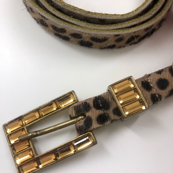 Miss Sixty Leopard print  Ponyhair belt size M - Picture 2 of 4